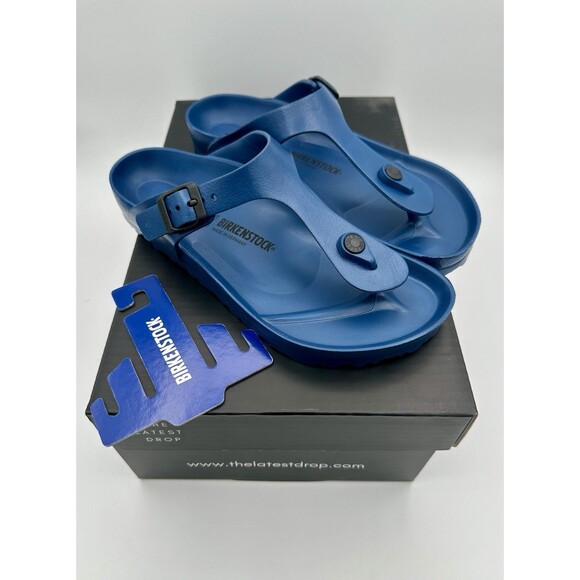 NEW Birkenstock Gizeh Eva blue women’s thong sandals shoes size 40 L9 M7 - Picture 1 of 6